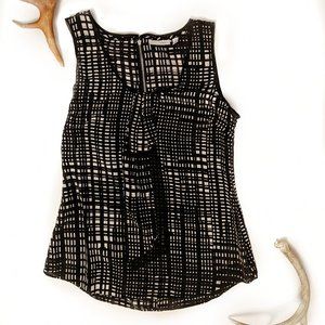 NORDSTROM HALOGEN Silk Sleeveless Blouse w/ Bow